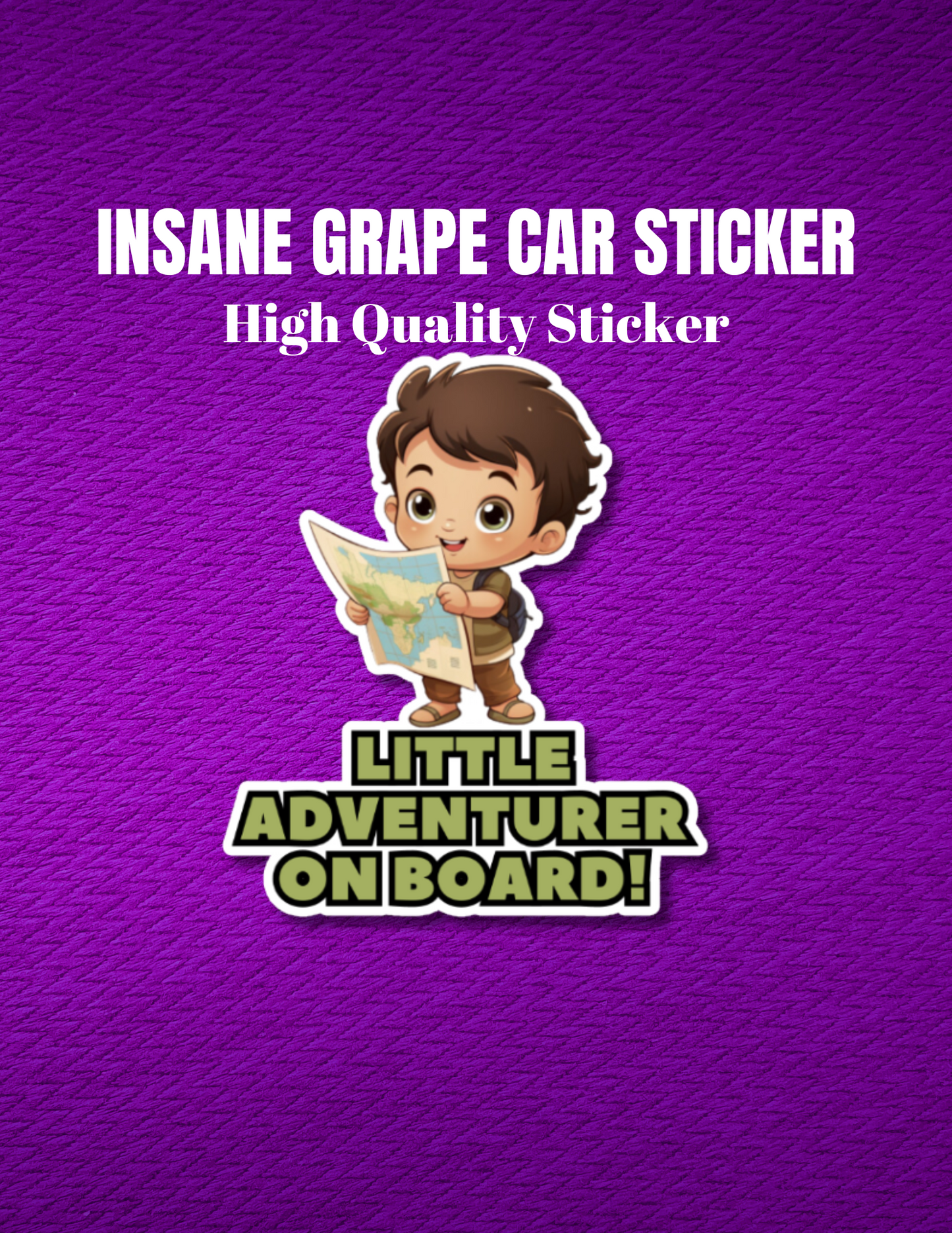 Baby On Board Car Stickers by Insane Grape (Little Adventurer 3)