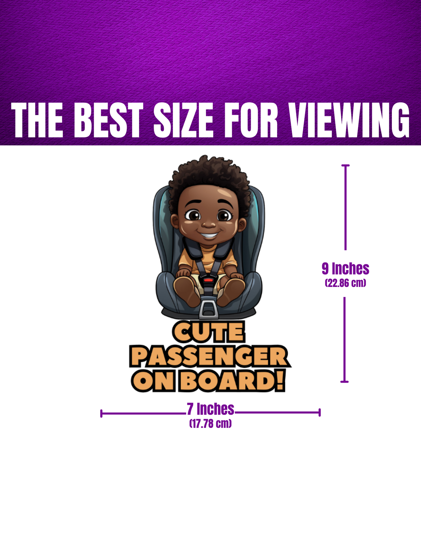 Baby On Board Car Stickers by Insane Grape (Baby in Carseat 2)