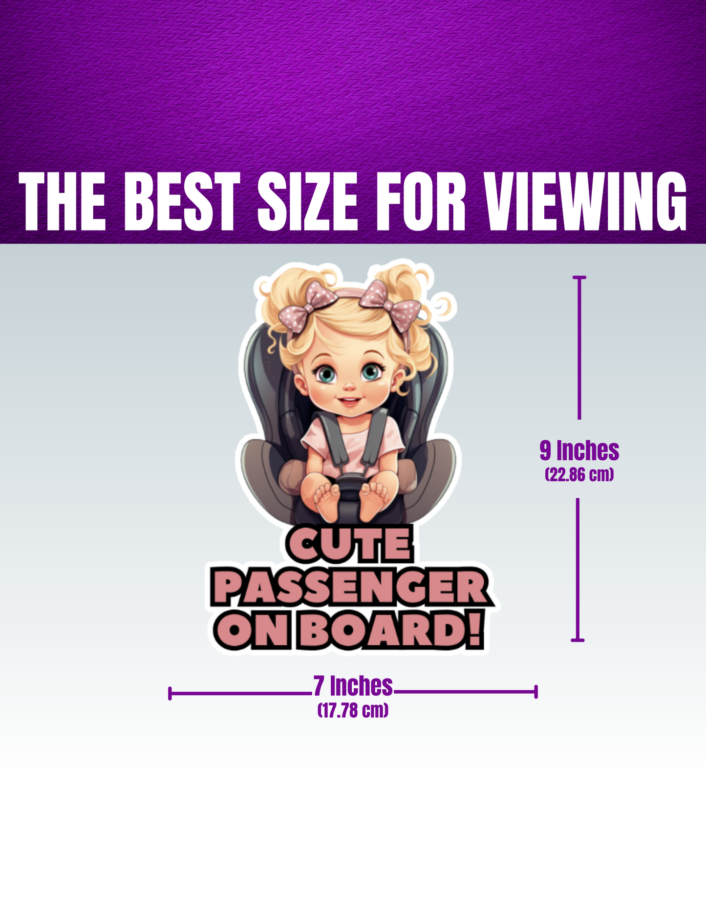 Baby On Board Car Stickers by Insane Grape (Baby in Carseat 3)