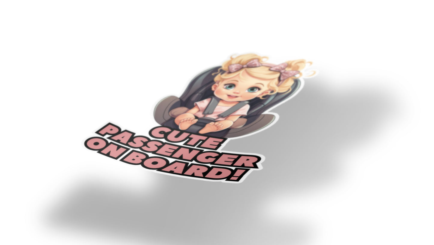 Baby On Board Car Stickers by Insane Grape (Baby in Carseat 3)
