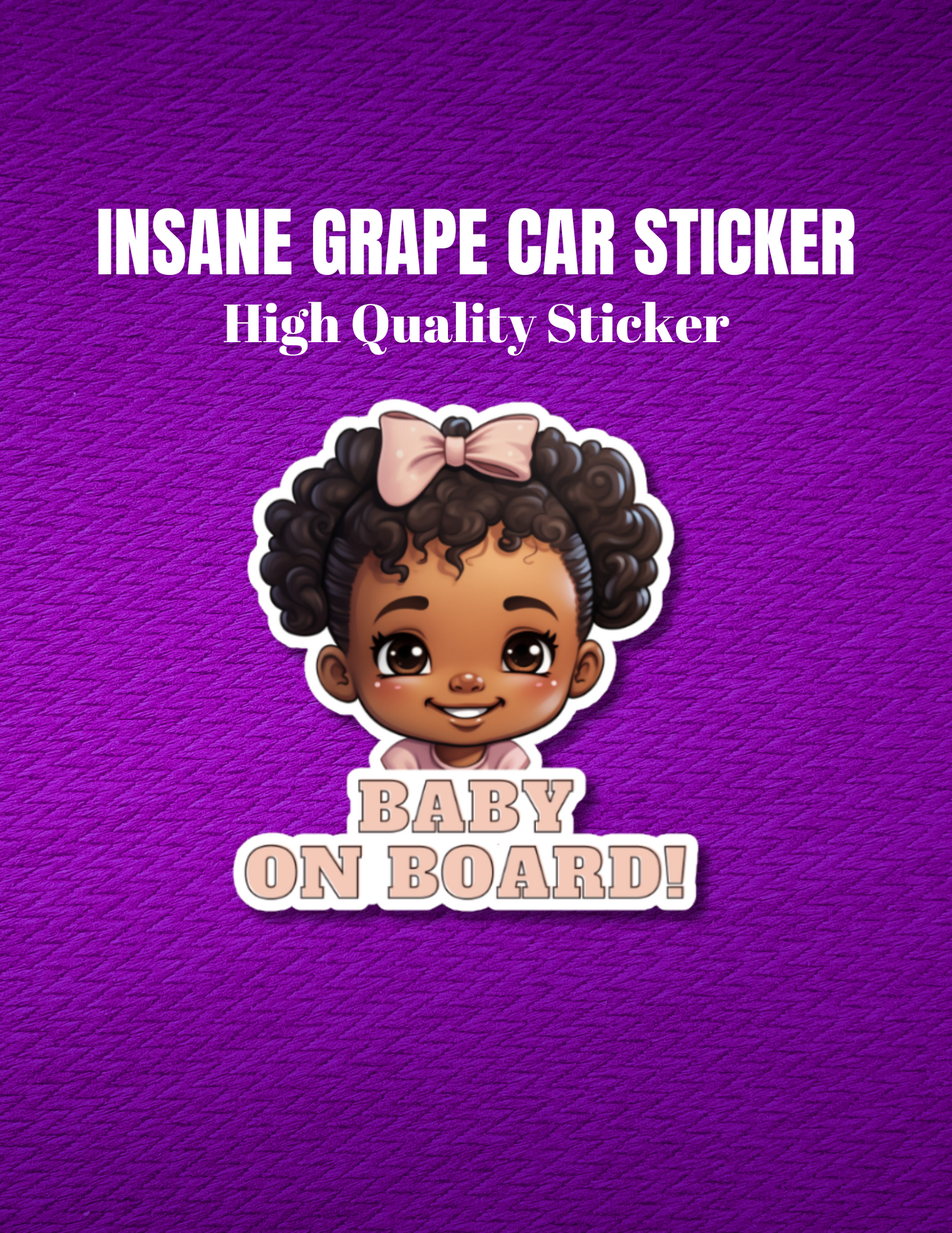 Baby On Board Car Stickers by Insane Grape (Baby On Board 1)