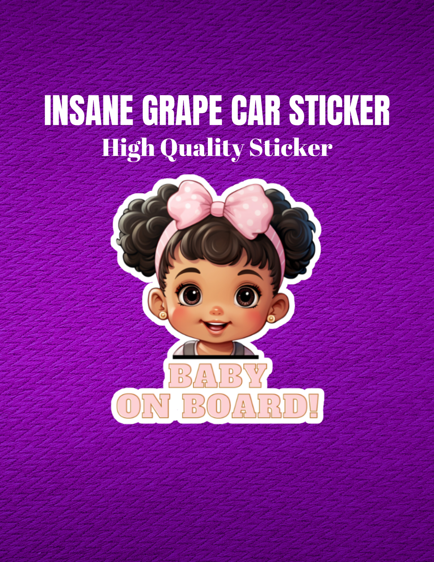 Baby On Board Car Stickers by Insane Grape (Baby On Board 2)