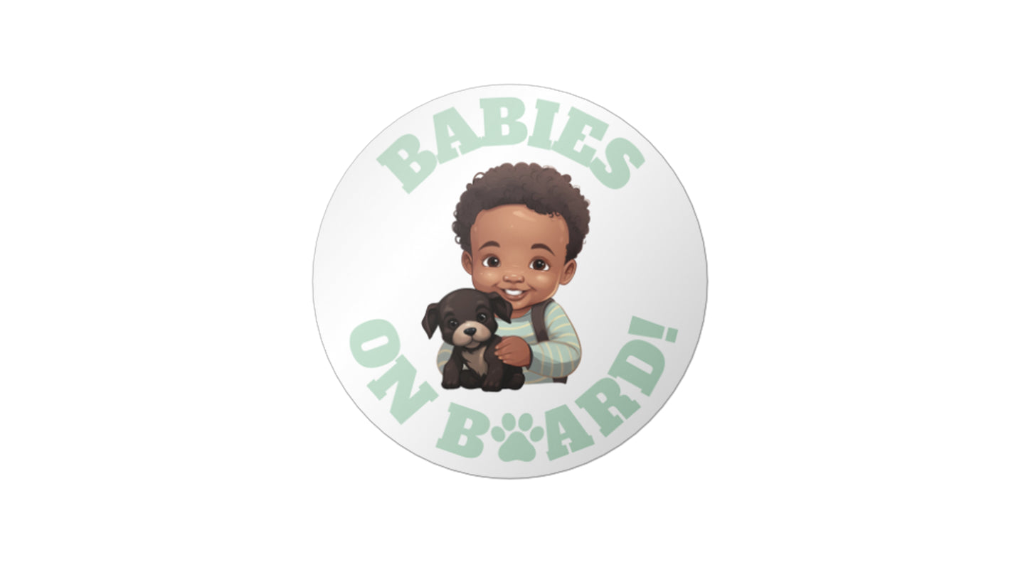 Baby On Board Car Stickers by Insane Grape (Baby and Dog 2)