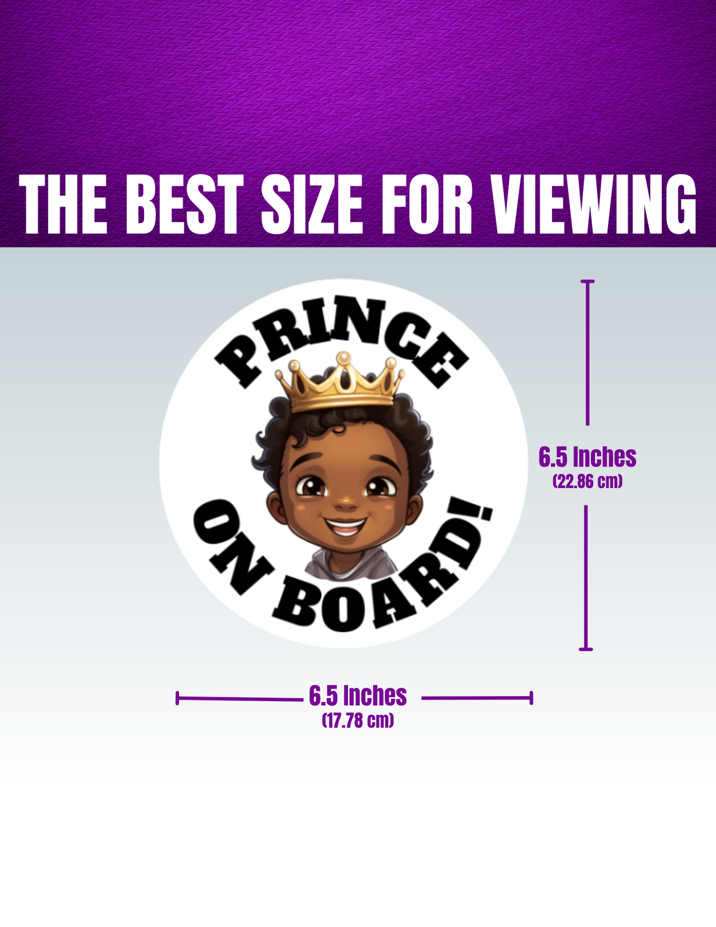 Baby On Board Car Stickers by Insane Grape (Prince 1)