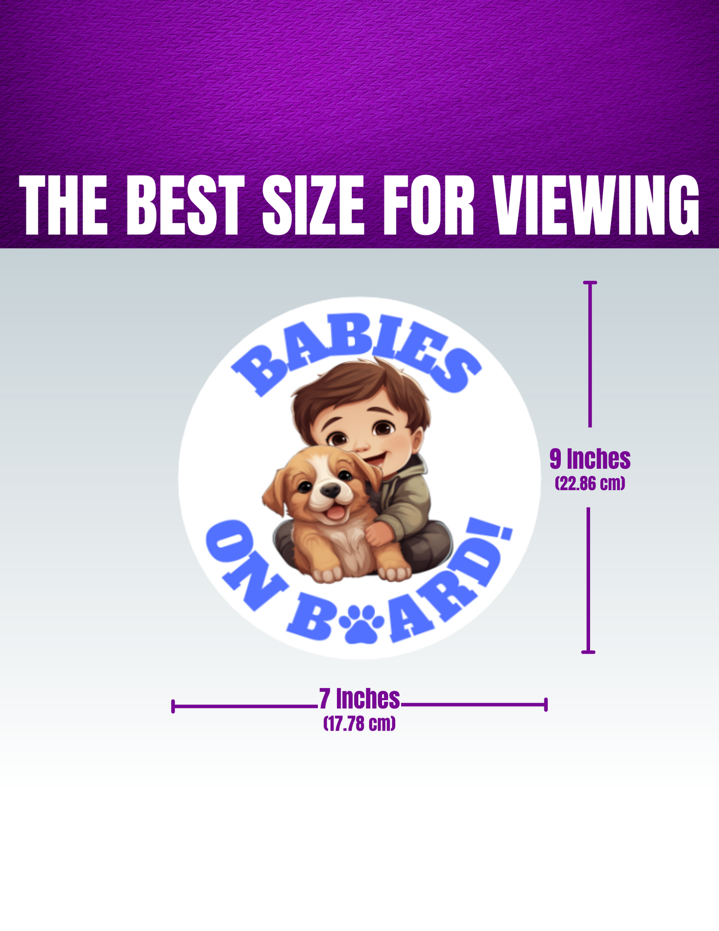 Baby On Board Car Stickers by Insane Grape (Baby and Dog 4)