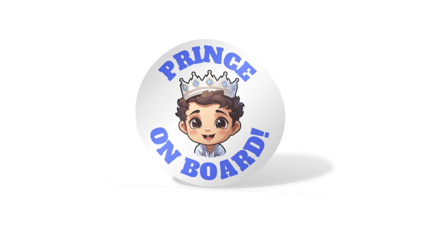 Baby On Board Car Stickers by Insane Grape (Prince 2)