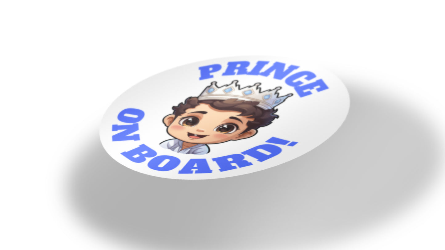 Baby On Board Car Stickers by Insane Grape (Prince 2)