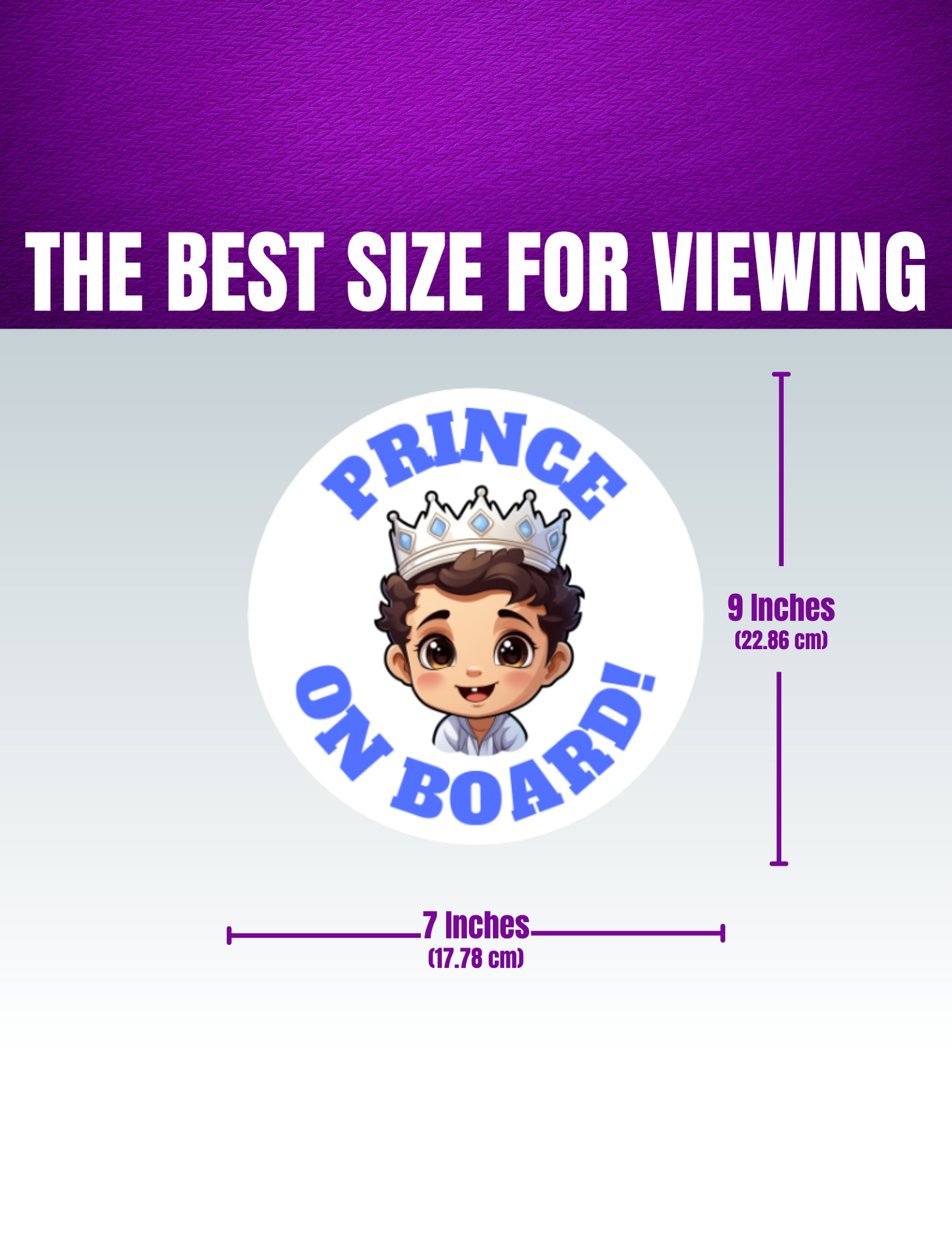 Baby On Board Car Stickers by Insane Grape (Prince 2)