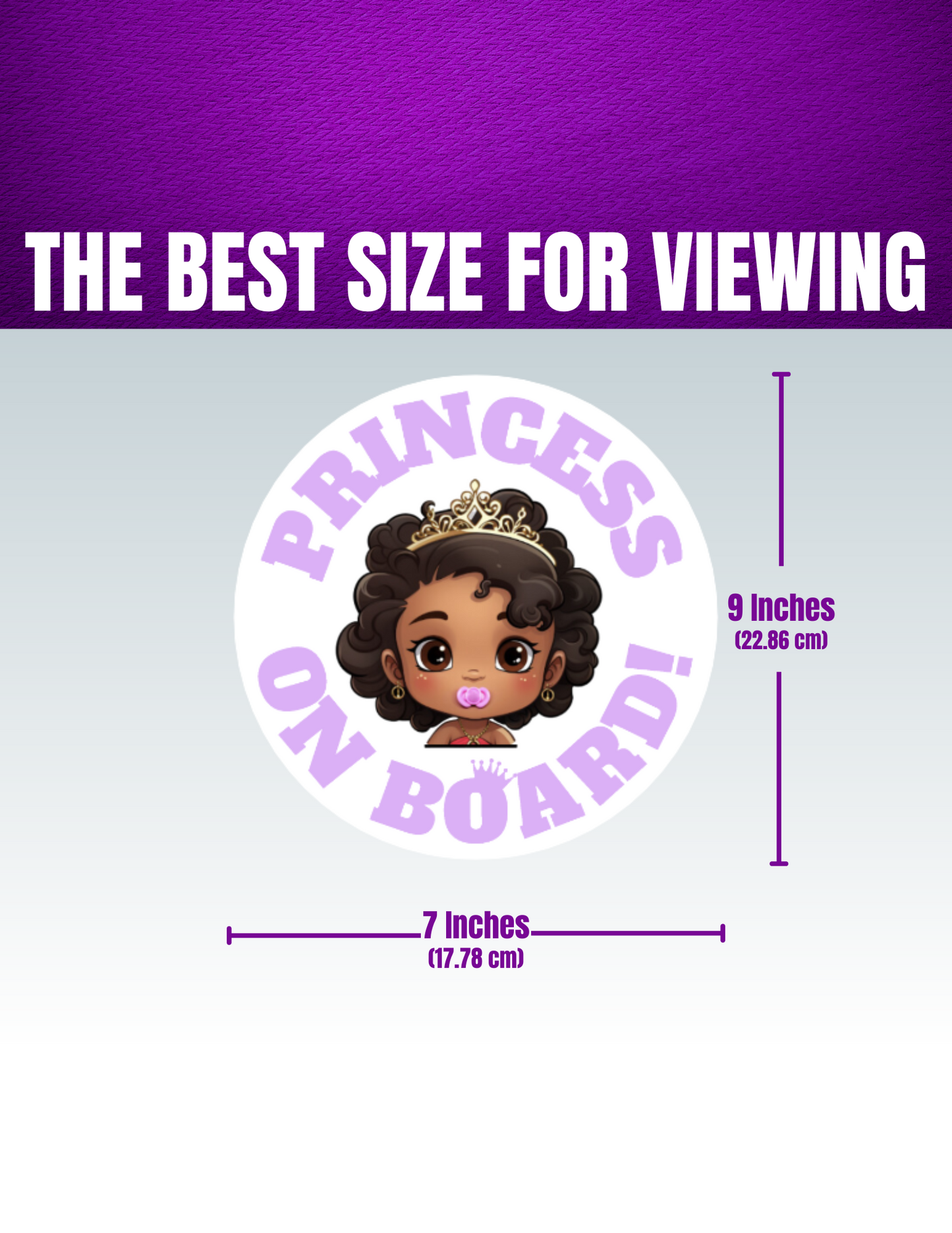 Baby On Board Car Stickers by Insane Grape (Princess 1)