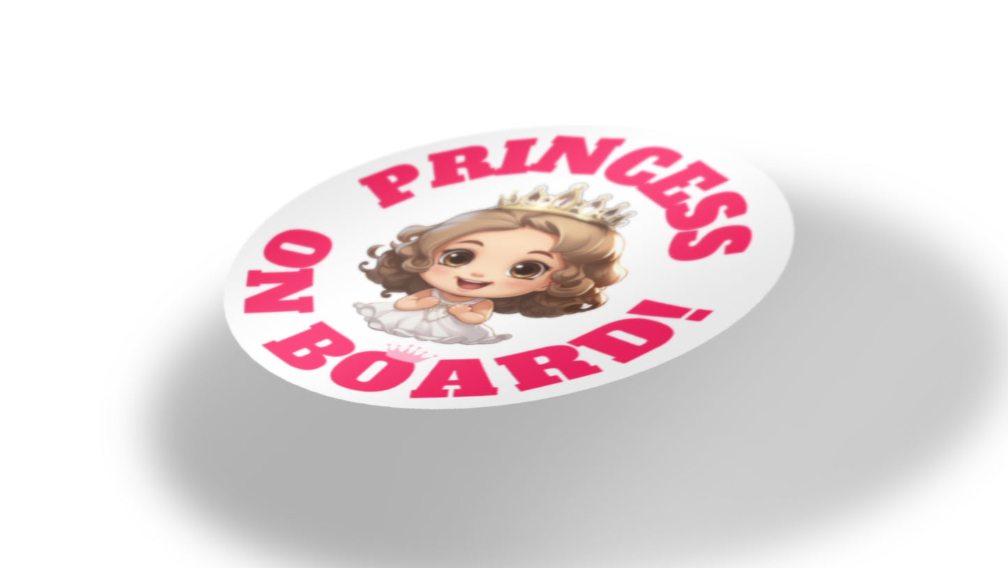 Baby On Board Car Stickers by Insane Grape (Princess 2)