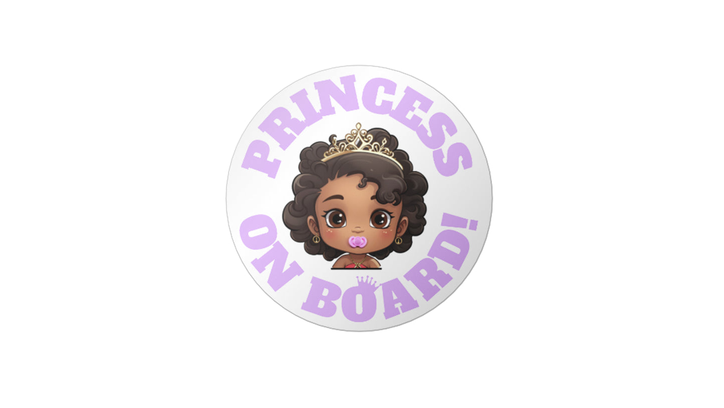 Baby On Board Car Stickers by Insane Grape (Princess 1)