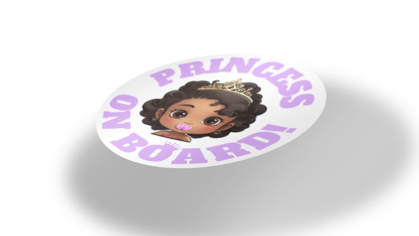 Baby On Board Car Stickers by Insane Grape (Princess 1)