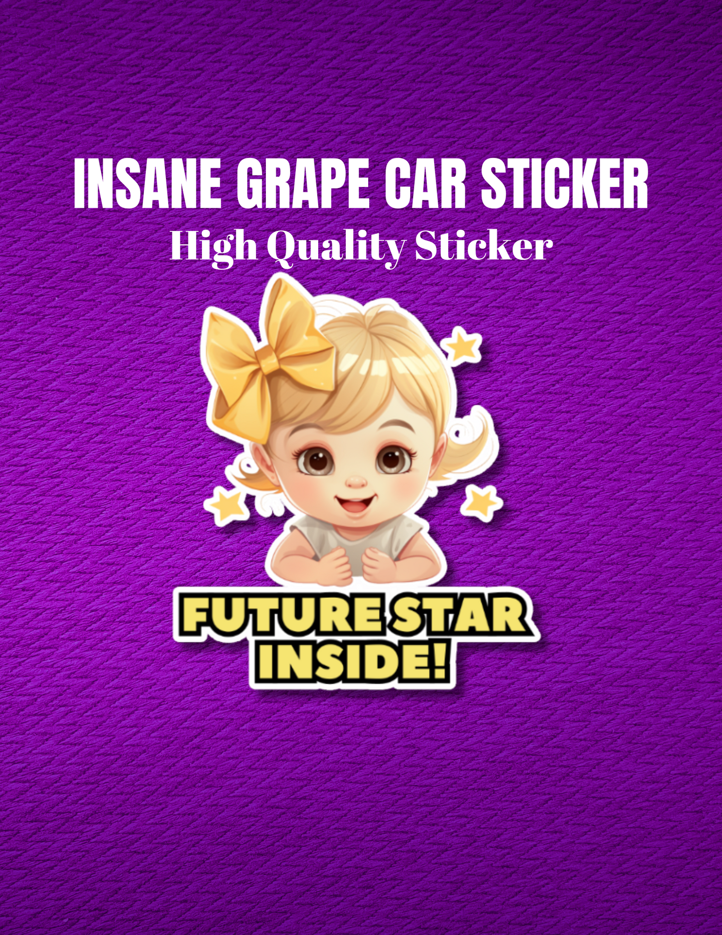 Baby On Board Car Stickers by Insane Grape (Future Star 2)